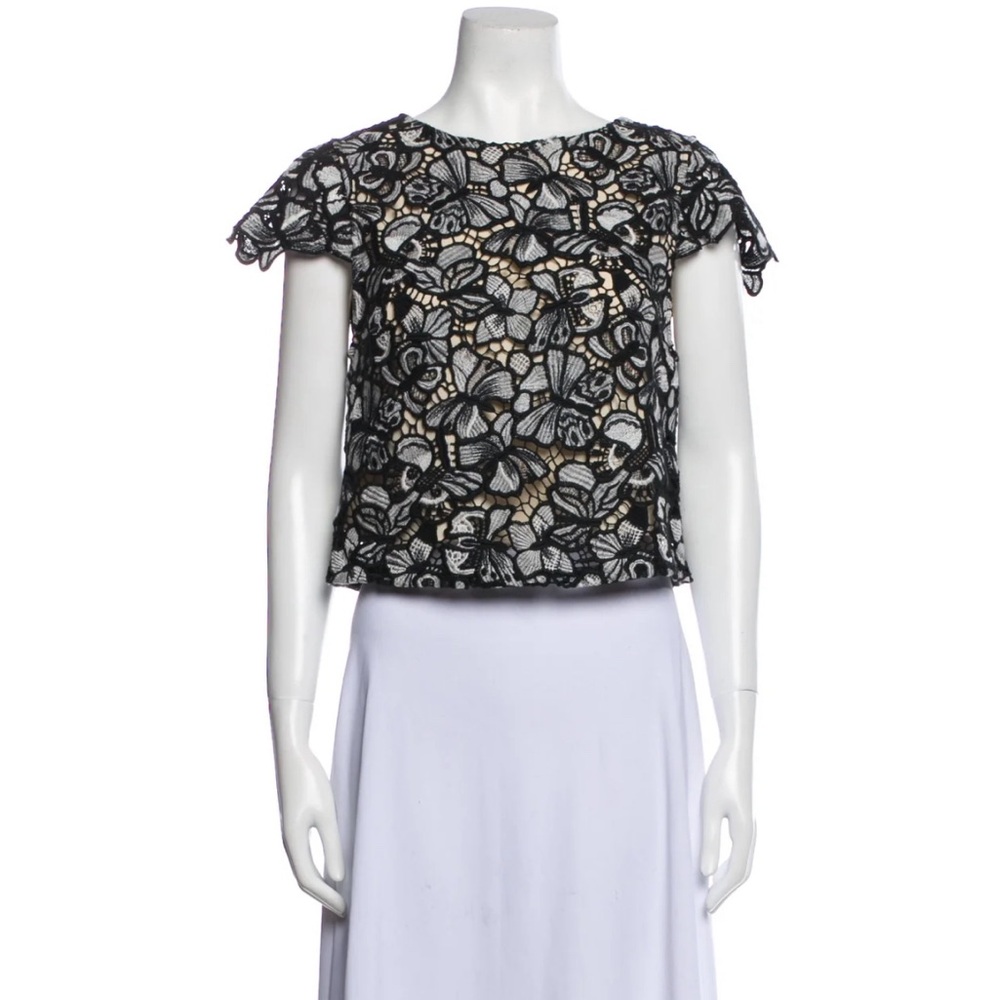 Alice + Olivia embroidered butterfly top